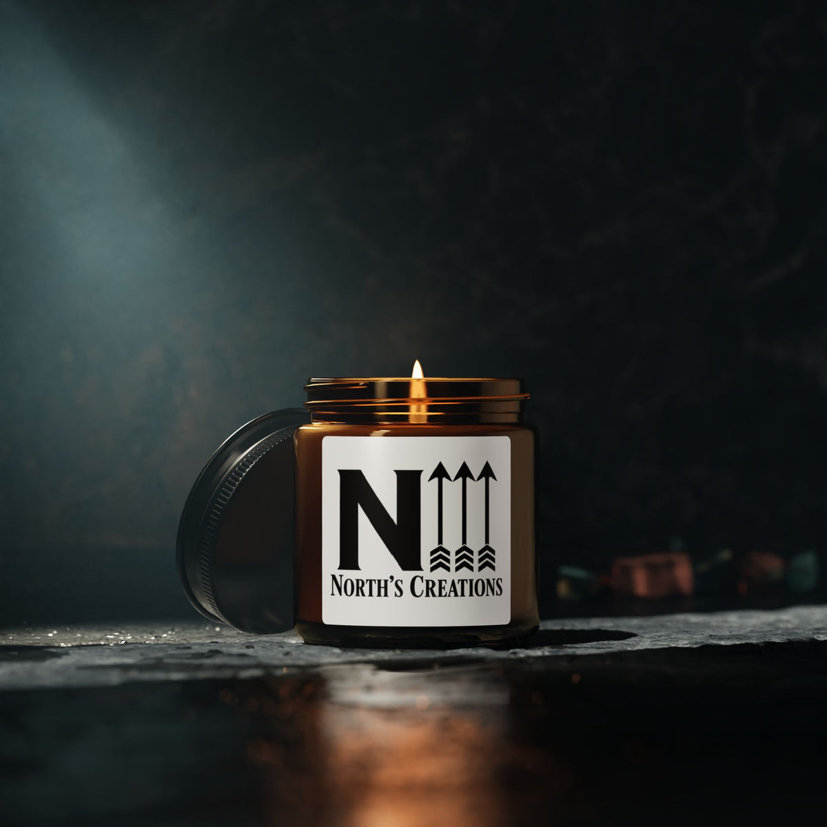 Scented Soy Candle (Multi-Size, Amber Jar)