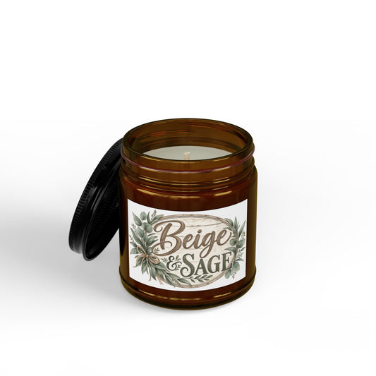 Scented Soy Candles with Black Lid, (4 and 9oz)