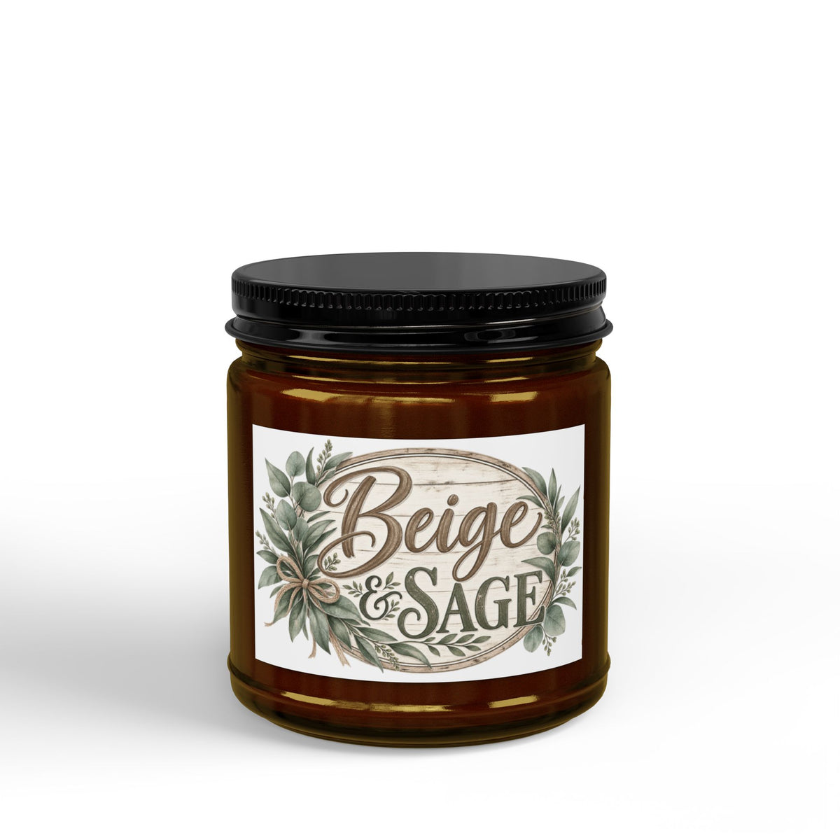 Scented Soy Candles with Black Lid, (4 and 9oz)
