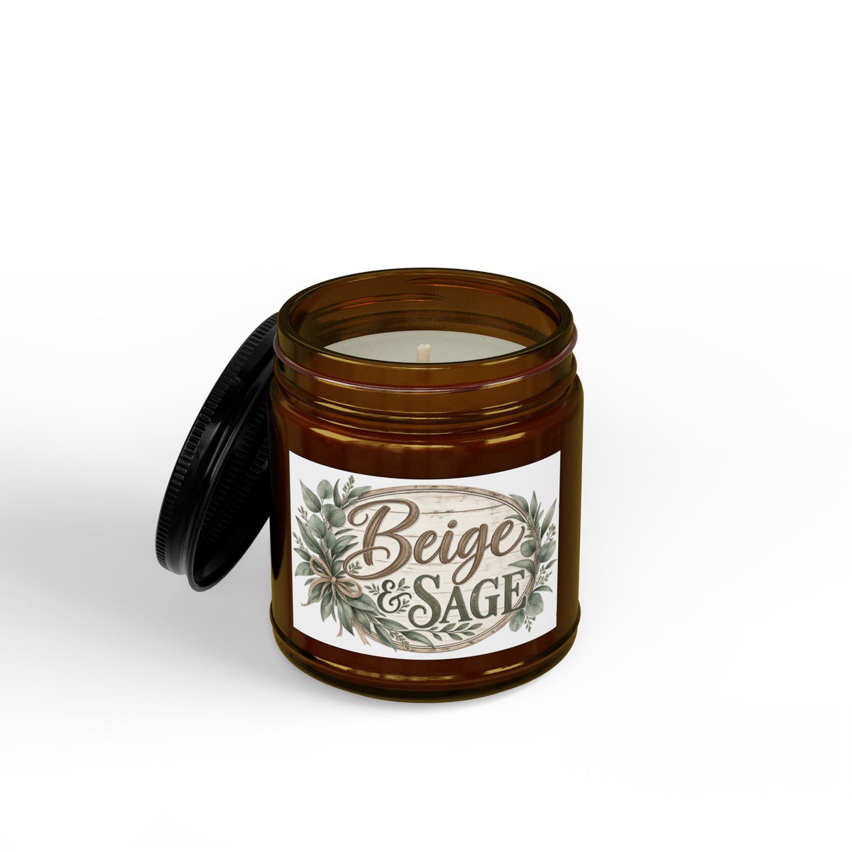 Scented Soy Candles with Black Lid, (4 and 9oz)