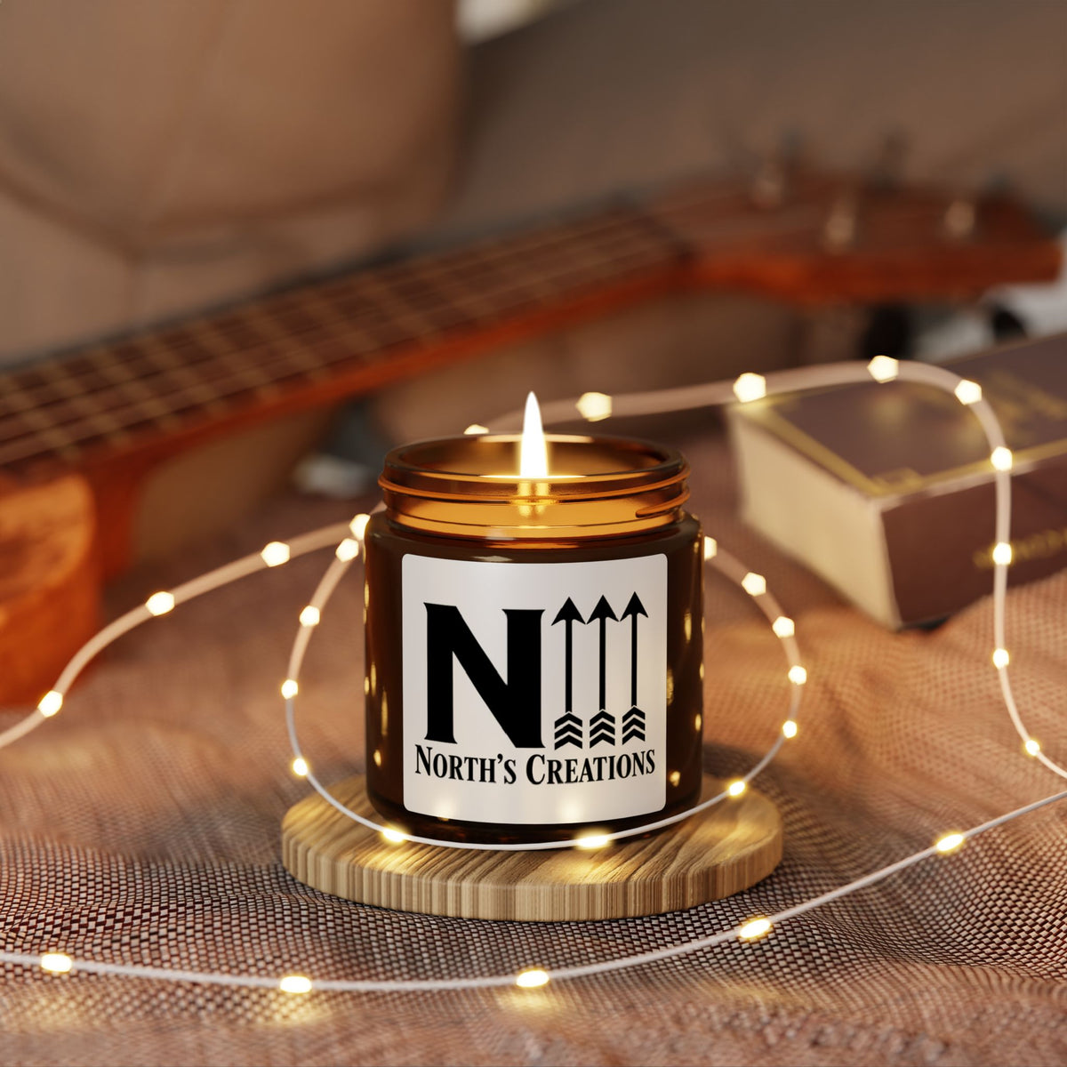 Scented Soy Candle (Multi-Size, Amber Jar)